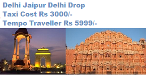 Delhi jaipur Delhi Drop taxi