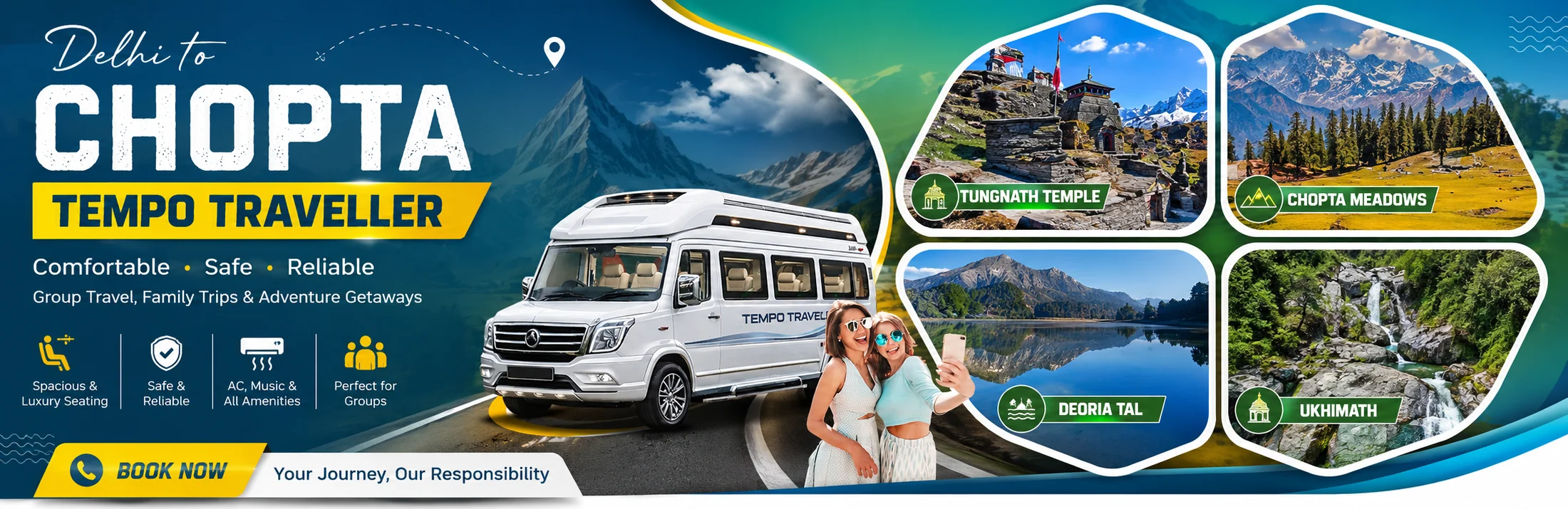 Delhi to Chopta Tempo Traveller