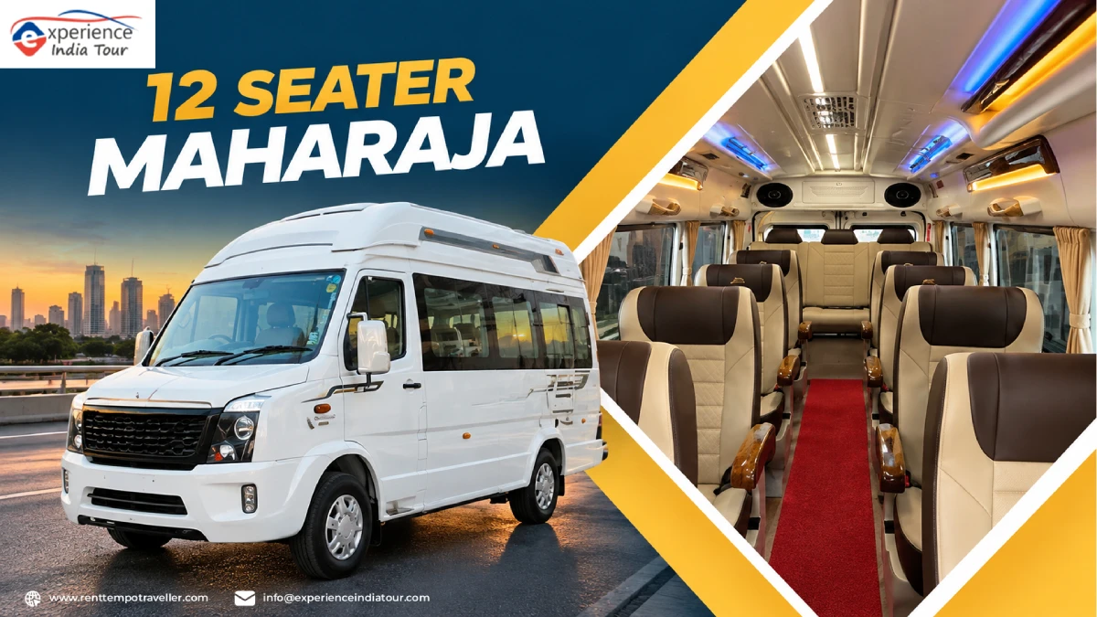 12 Seater Maharaja Tempo Traveller Hire in Delhi