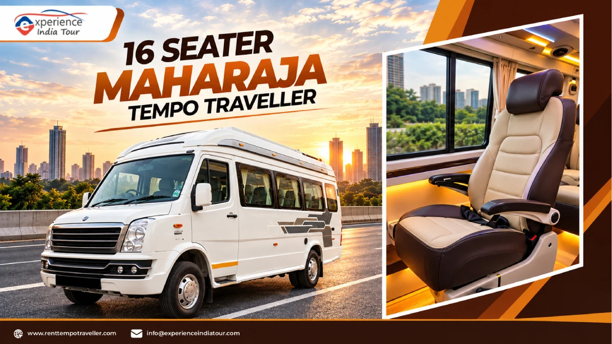 16 Seater Maharaja Tempo Traveller Hire in Delhi